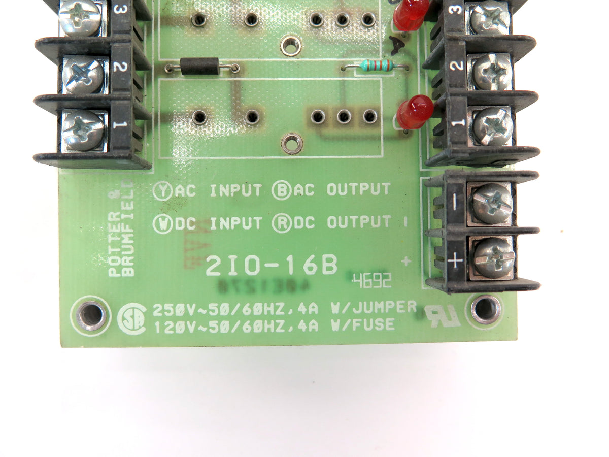 Potter & Brumfield 2I0-16 16 Channel I/O Board 40E1107 - Advance Operations