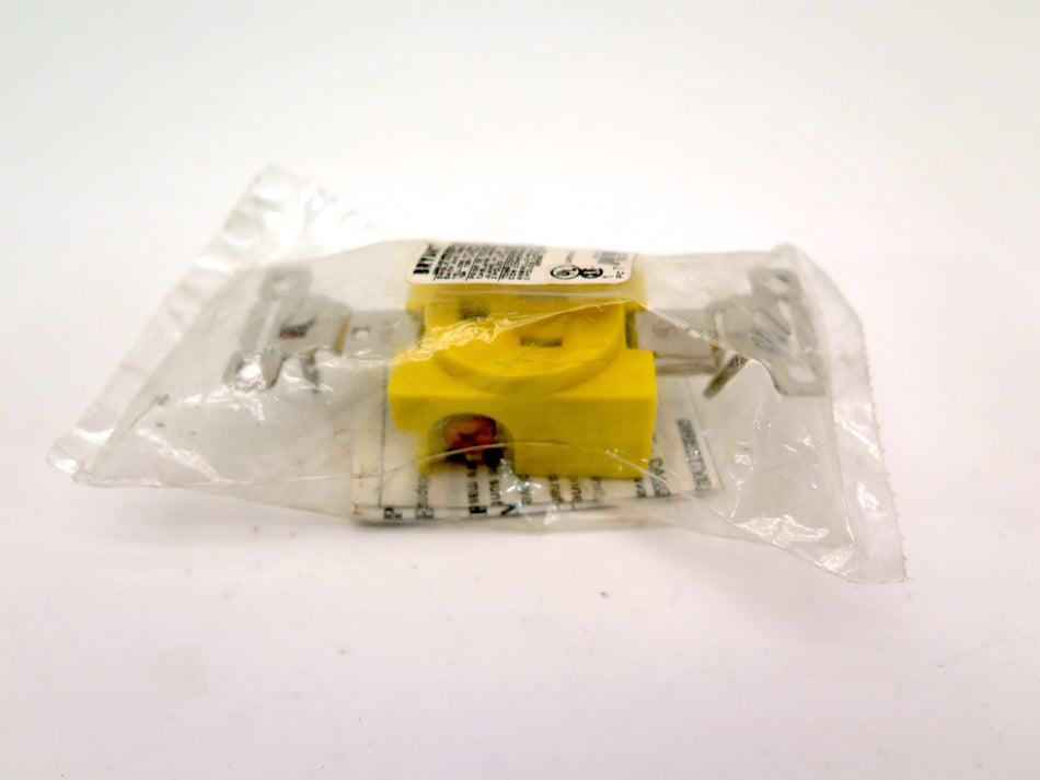 Bryant 5261CR Yellow Industrial Corrosion Resistant Receptacle 120V 15A - Advance Operations