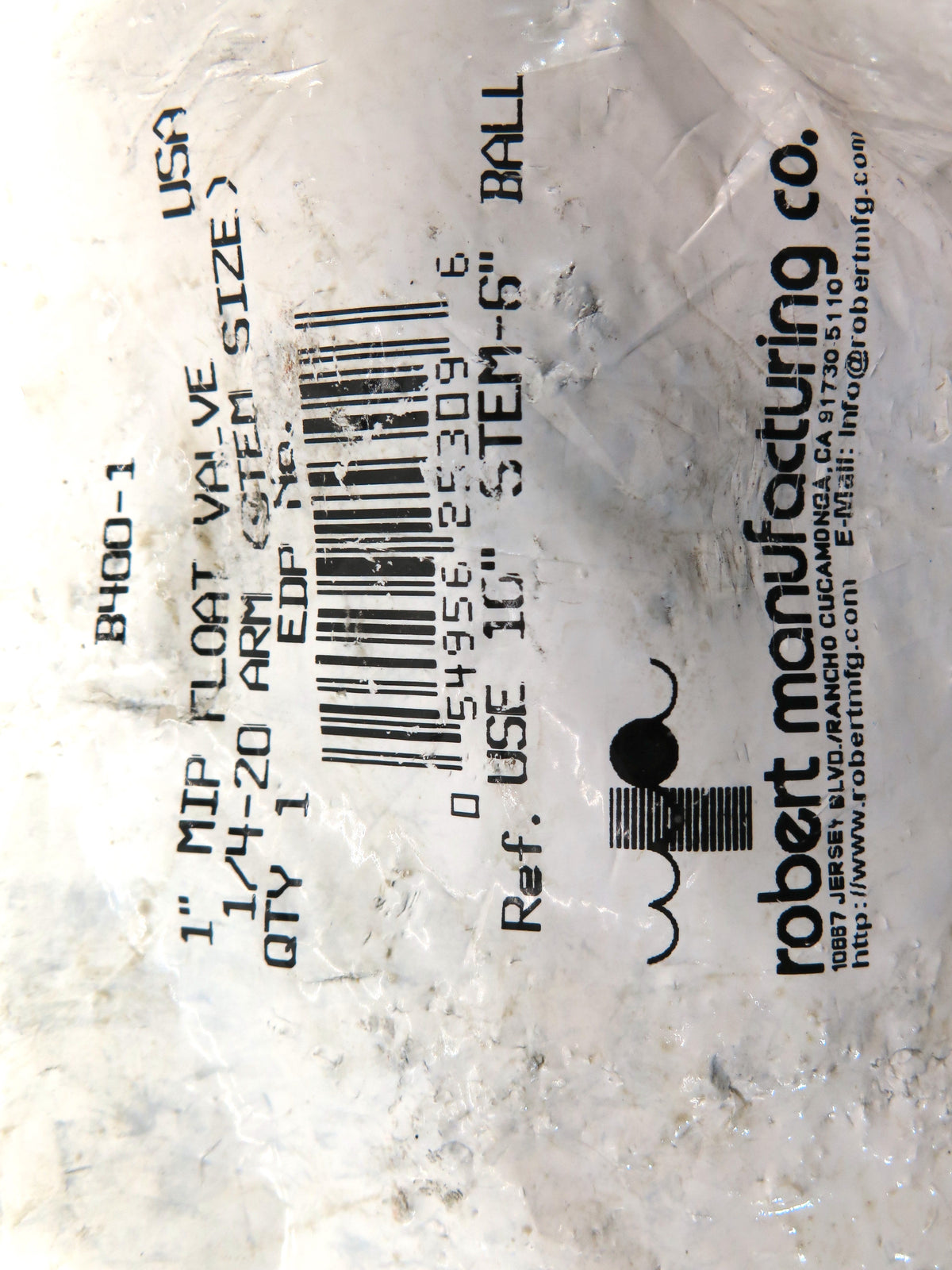 Robert Manufacturing B400-1 MIP Float Valve - Advance Operations