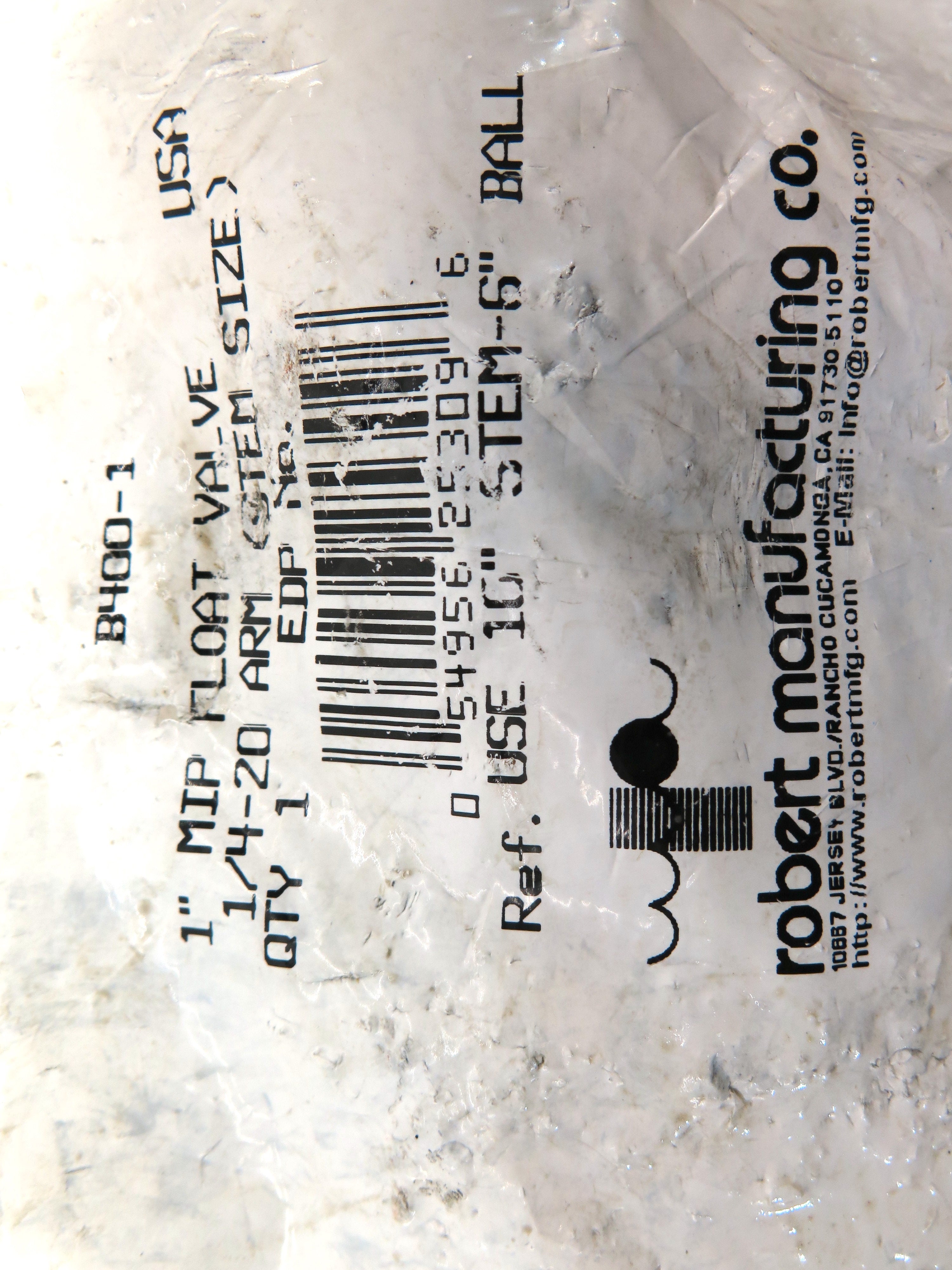 Robert Manufacturing B400-1 MIP Float Valve - Advance Operations