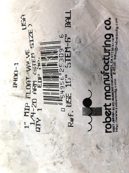 Robert Manufacturing B400-1 MIP Float Valve - Advance Operations