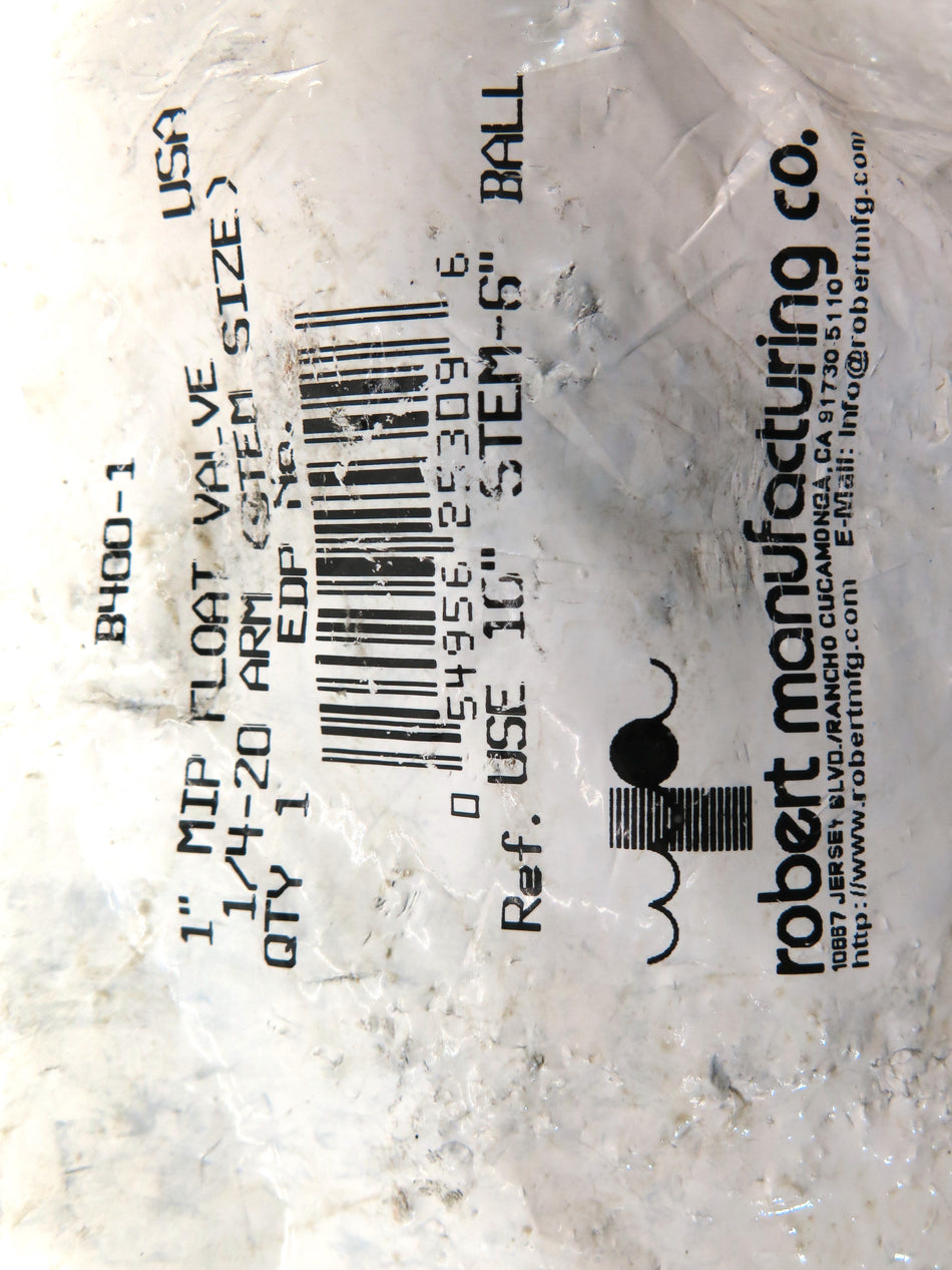 Robert Manufacturing B400-1 MIP Float Valve - Advance Operations