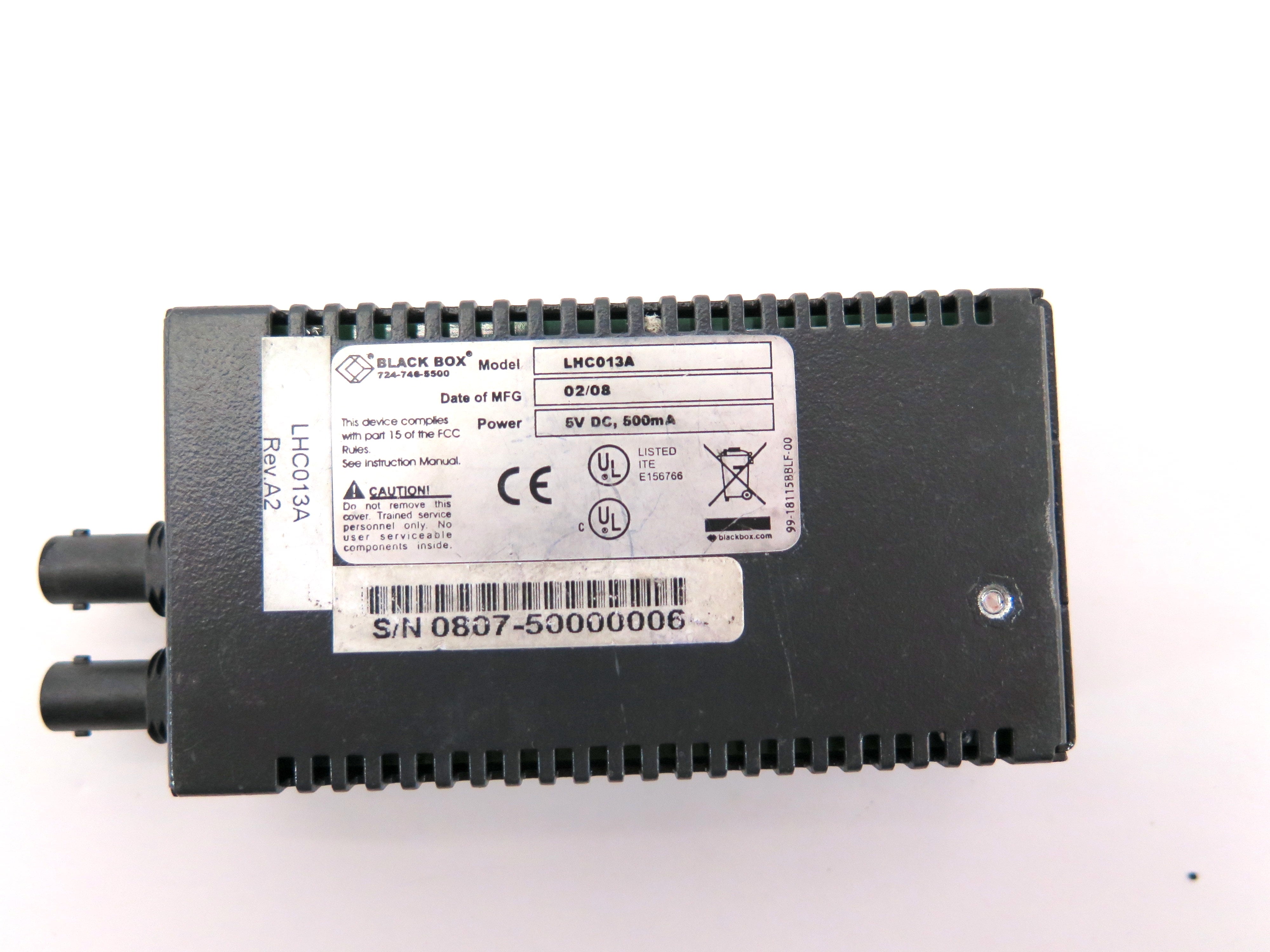 Black Box LNC013A Miniature Media Converter - Advance Operations