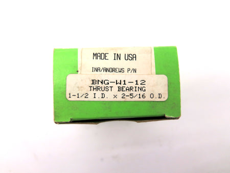 INA BNG-W1-12 Thrust Bearing 1-1/2 I.D. x 2-5/16 O.D. Anti Friction Bearing - Advance Operations