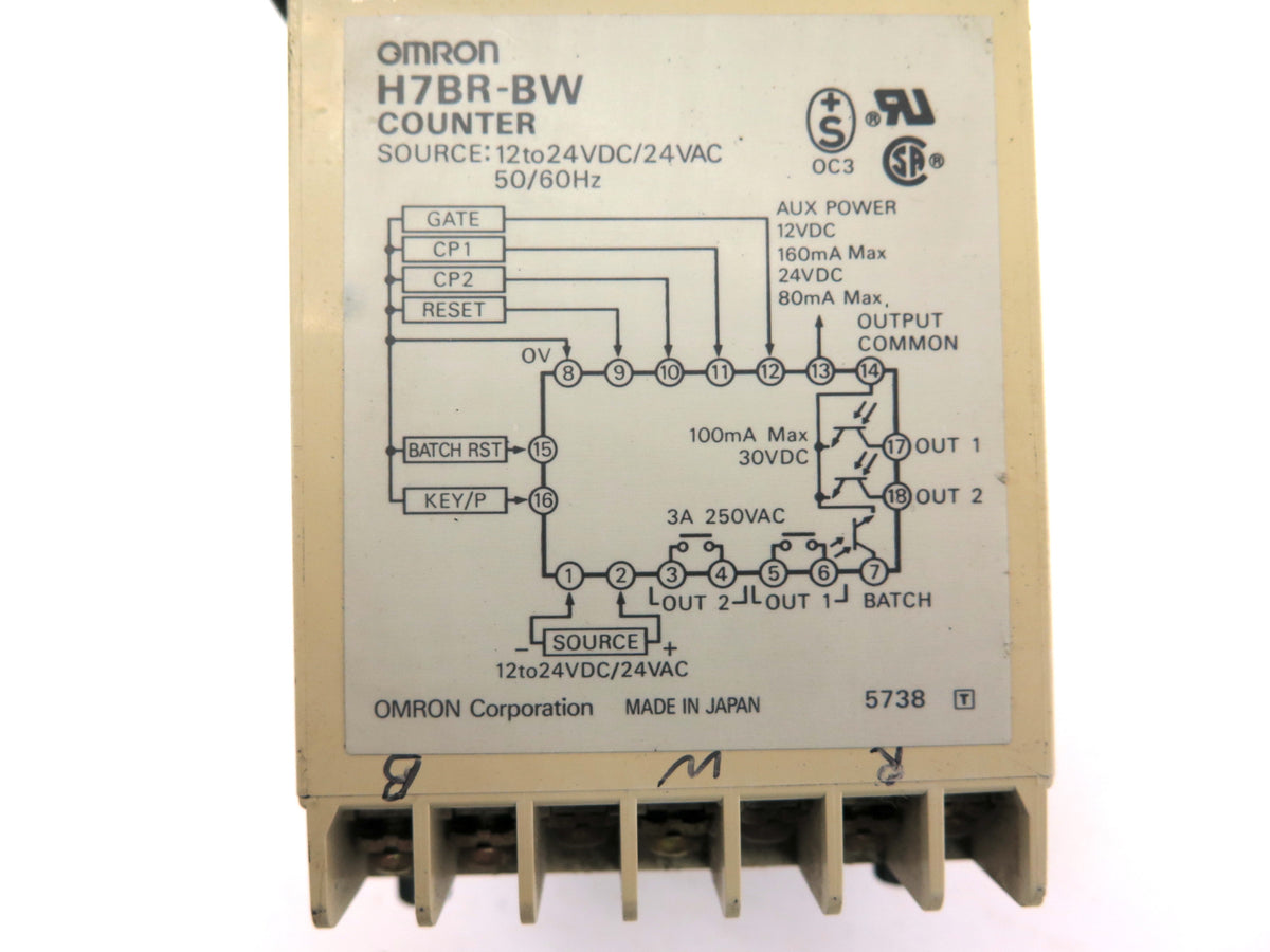 Omron Counter H7BR-BW 12-24Vdc - Advance Operations