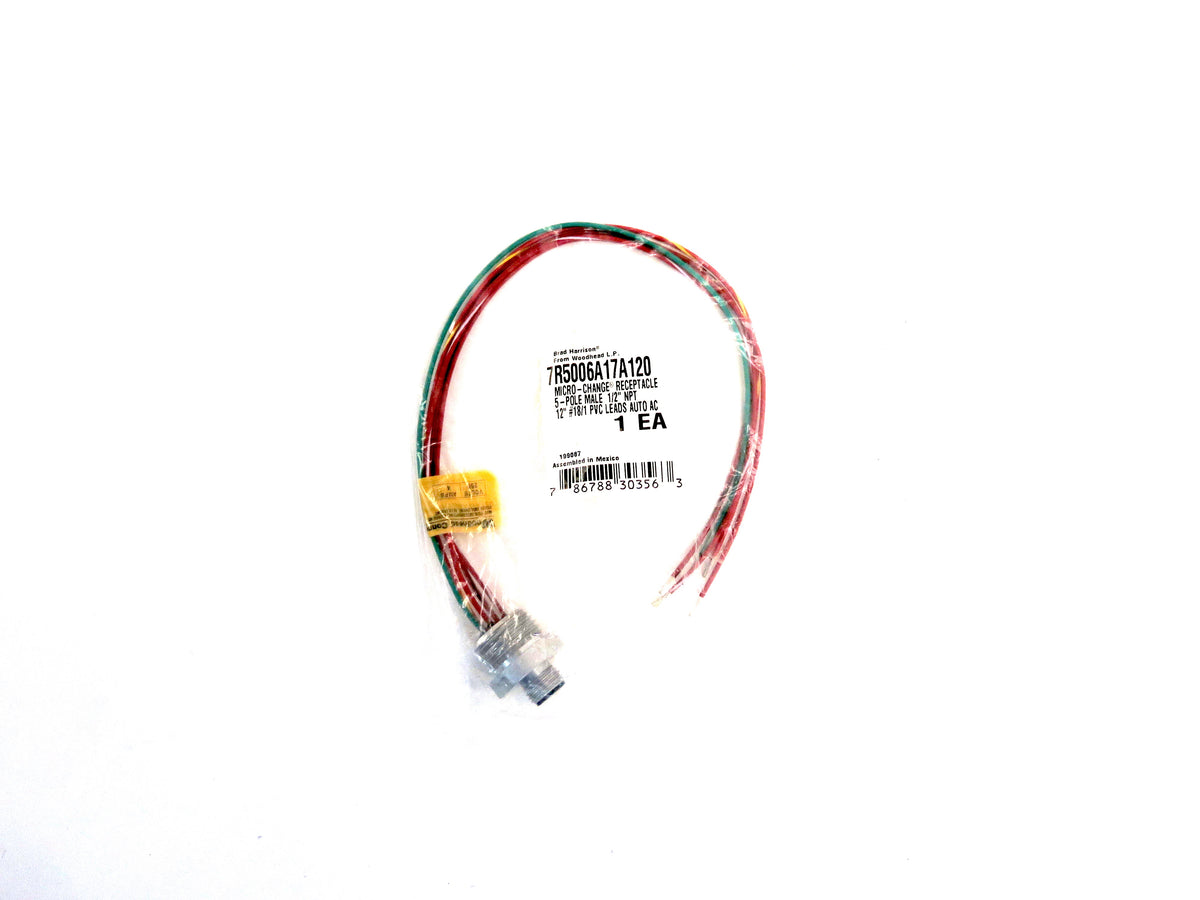 Brad Harrison Woodhead 7R5006A17A120 5P Male 1/2 Npt 12'' #18/1 PVC Leads - Advance Operations