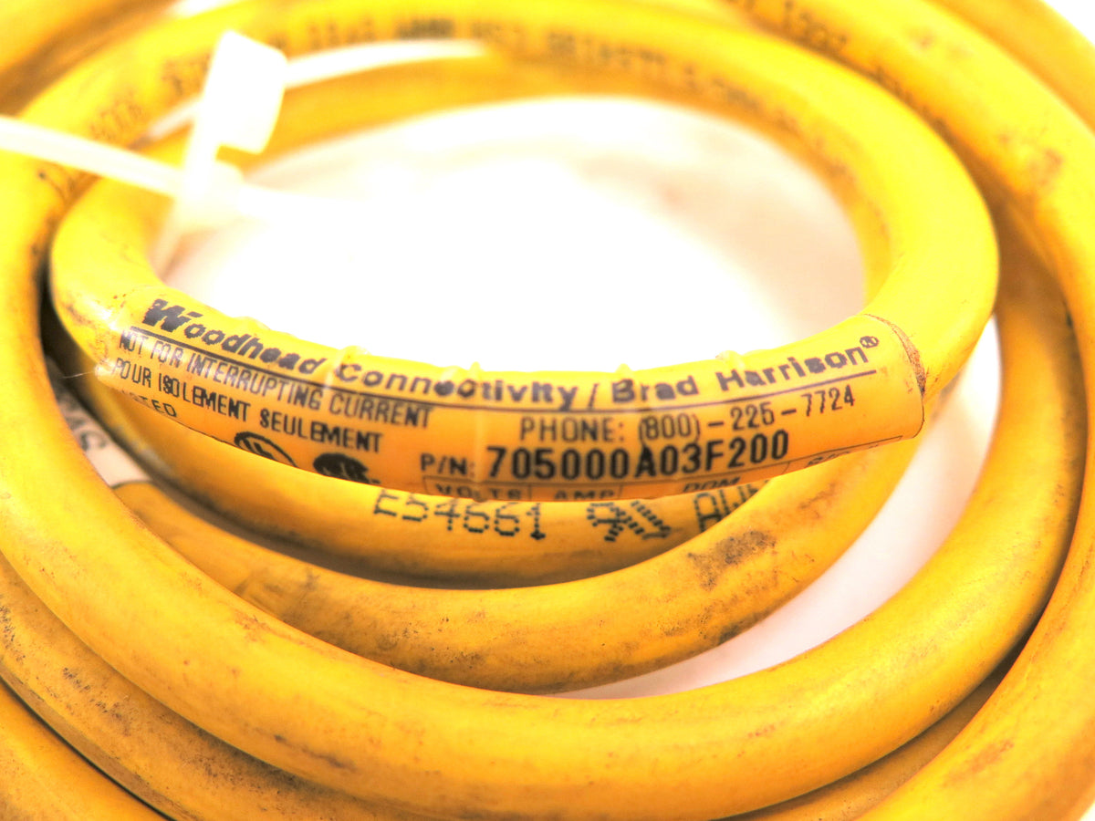 Brad Harrison Woodhead 705000A03F200 Mini-Change Cordset 5P Female 18/5 AWG 6' - Advance Operations