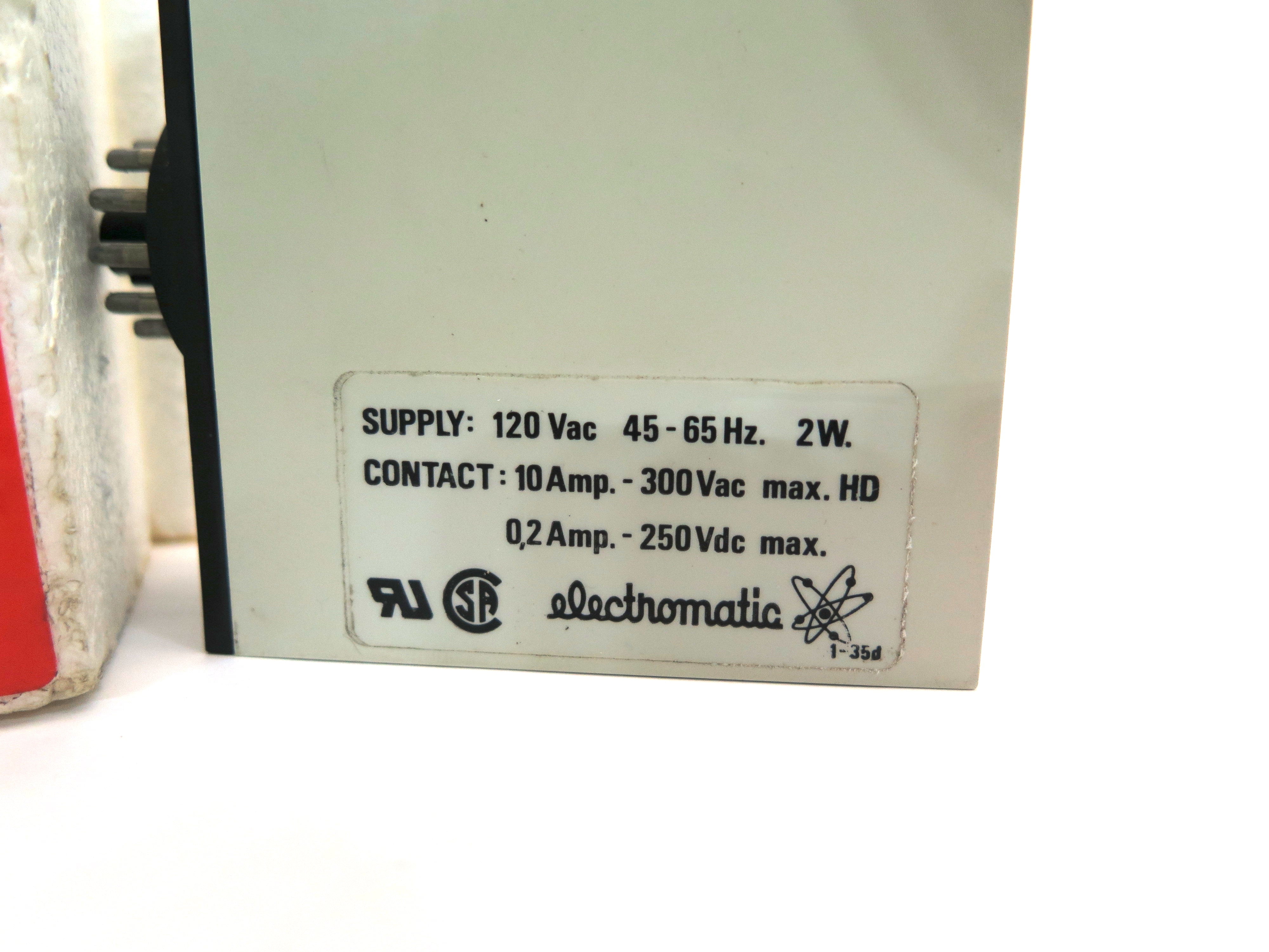 Electromatic SB-169-120 Interval Timer 120 Vac - Advance Operations