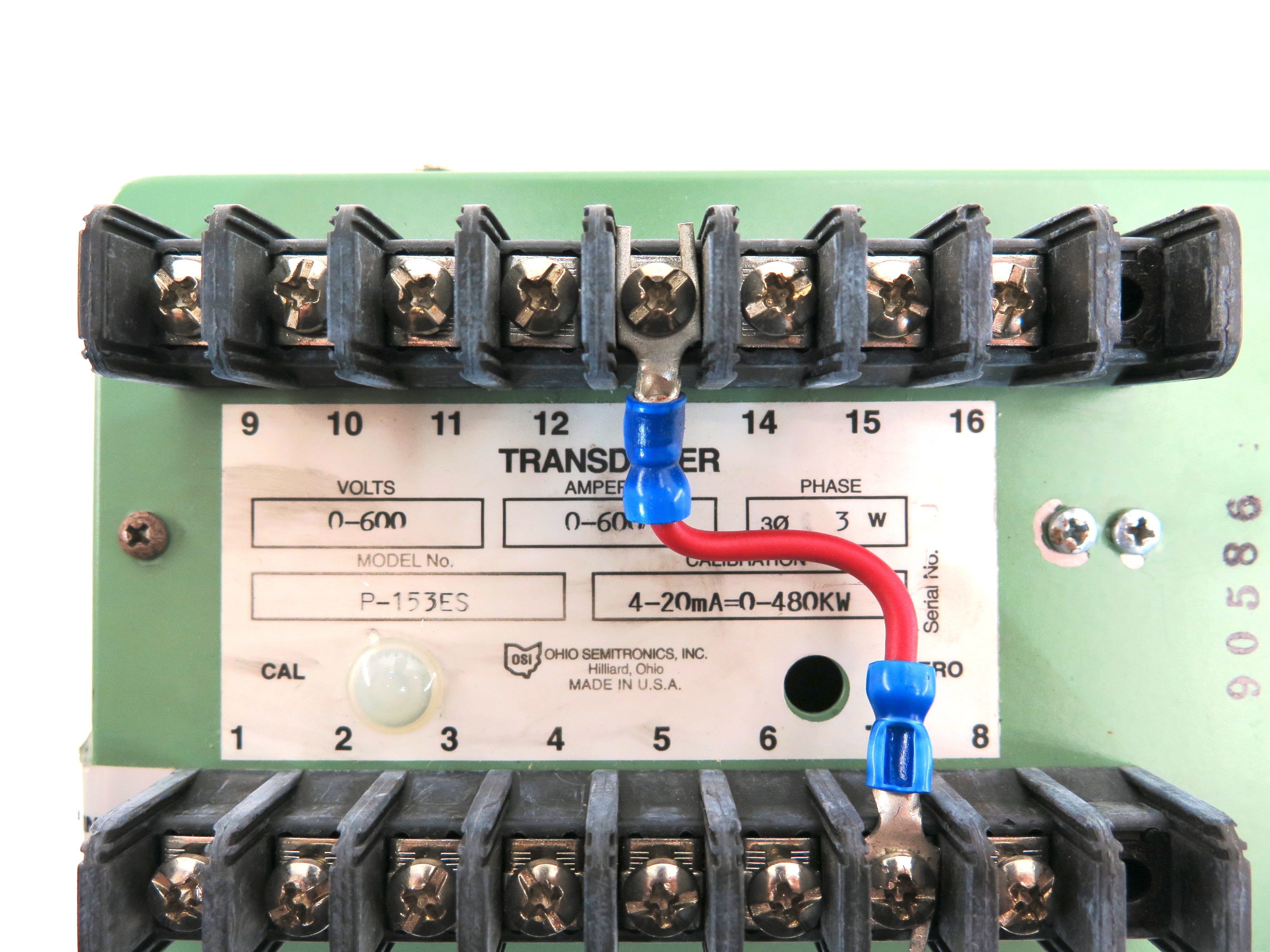 Ohio Semitronics P-153ES Transducer 0-600 Vac 0-600 Amp - Advance Operations