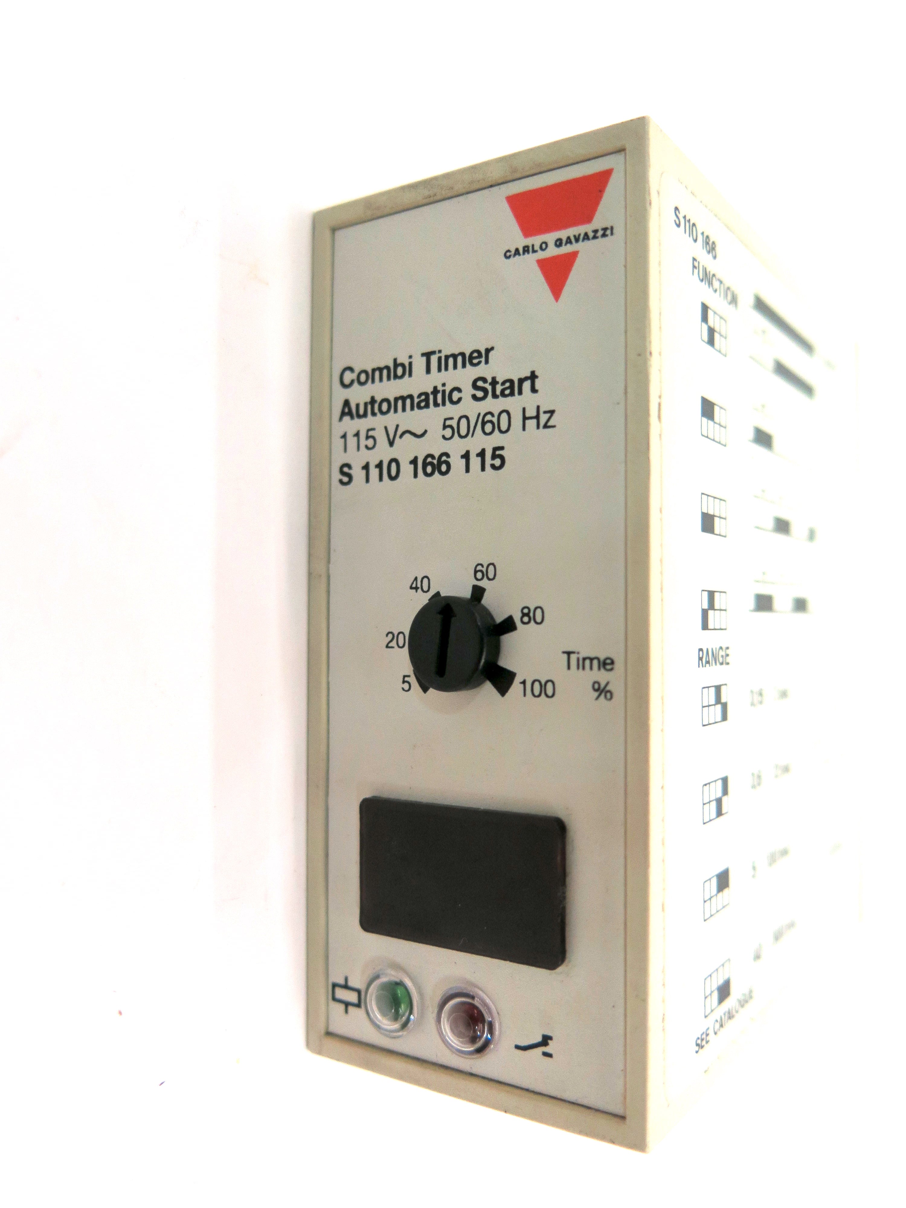 Carl Gavazzi S 110 166 115 Combi Timer Automatic Start 0.15s to 800s 115Vac - Advance Operations