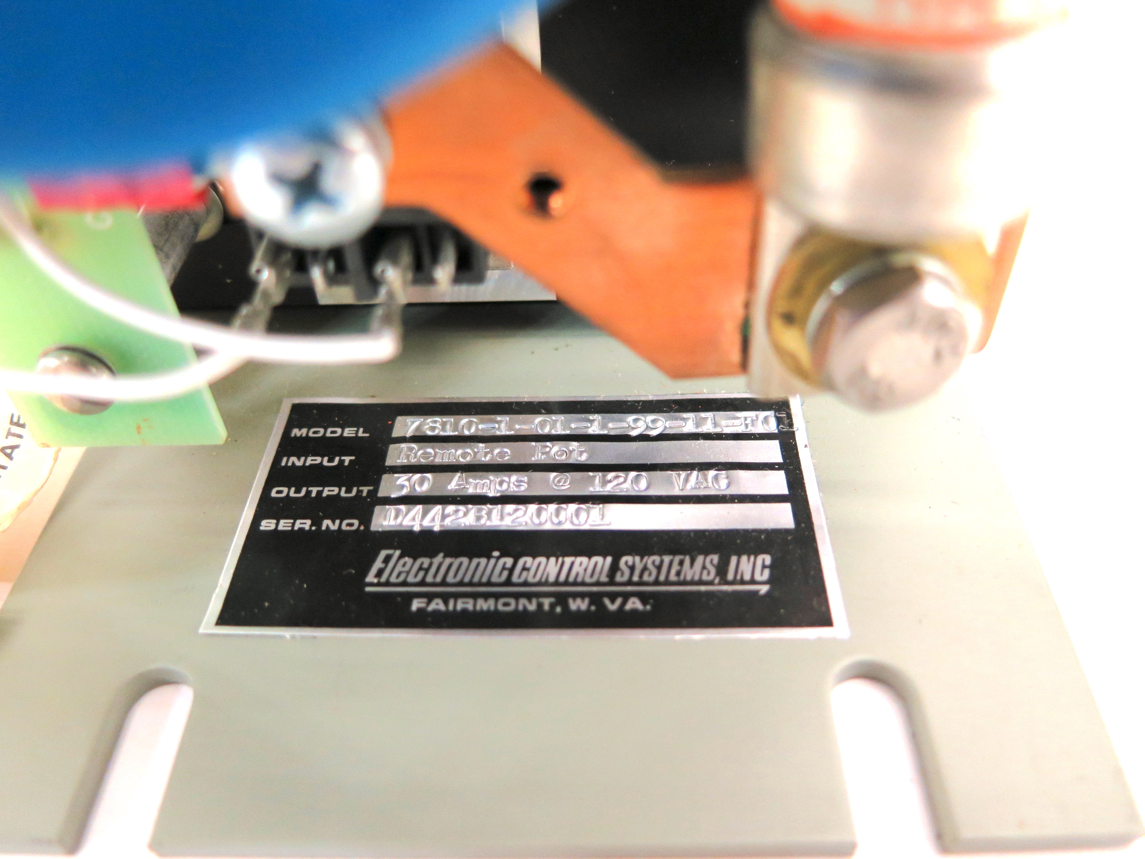 Electronic Control System 7810-1-01-1-99-11-F01 Power Supply - Advance Operations