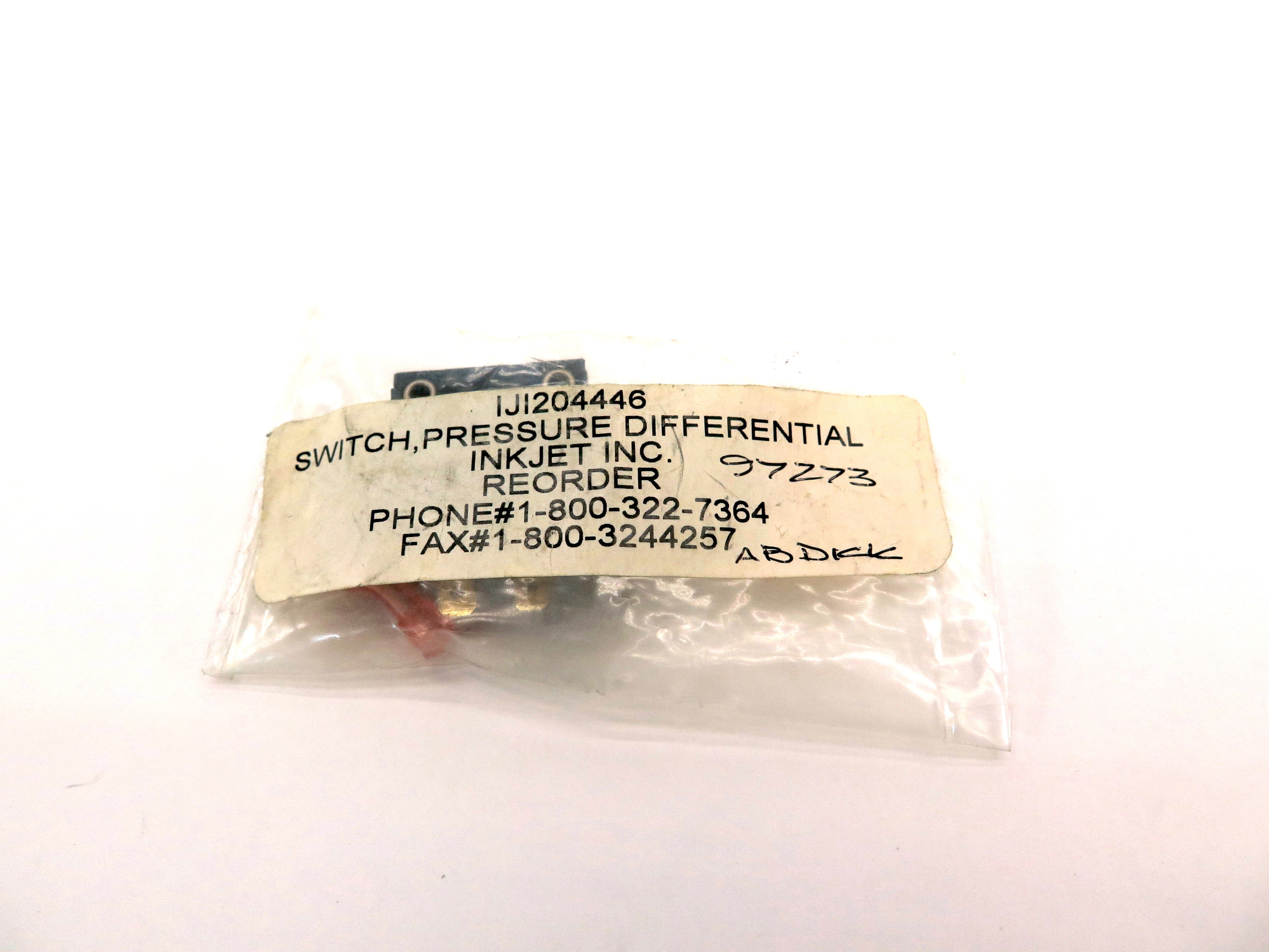 Inkjet Inc. IJI204446 Pressure Differential Switch - Advance Operations