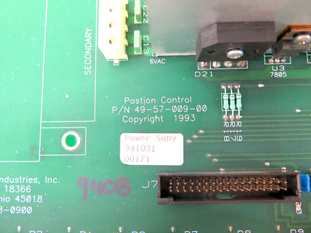 Force Control Industries 49-57-009-00 Position Control Board - Advance Operations