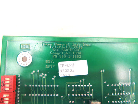 Force Control Industries CPU Board 368-1-1682 ZP-CPU - Advance Operations
