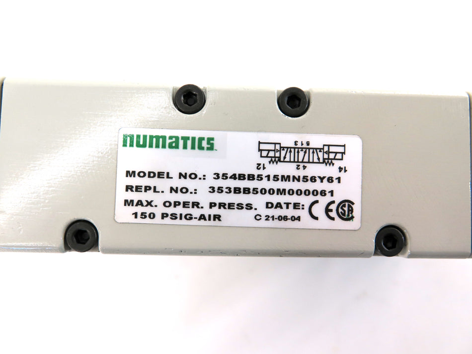 Numatics 354BB515MN56Y61 150 PSIG Solenoid Pneumatic Valve - Advance Operations