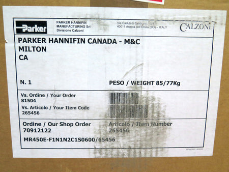 Parker Calzoni MR540E-F1N1N2C1S0600 Radial Hydraulic Piston Motor - Advance Operations