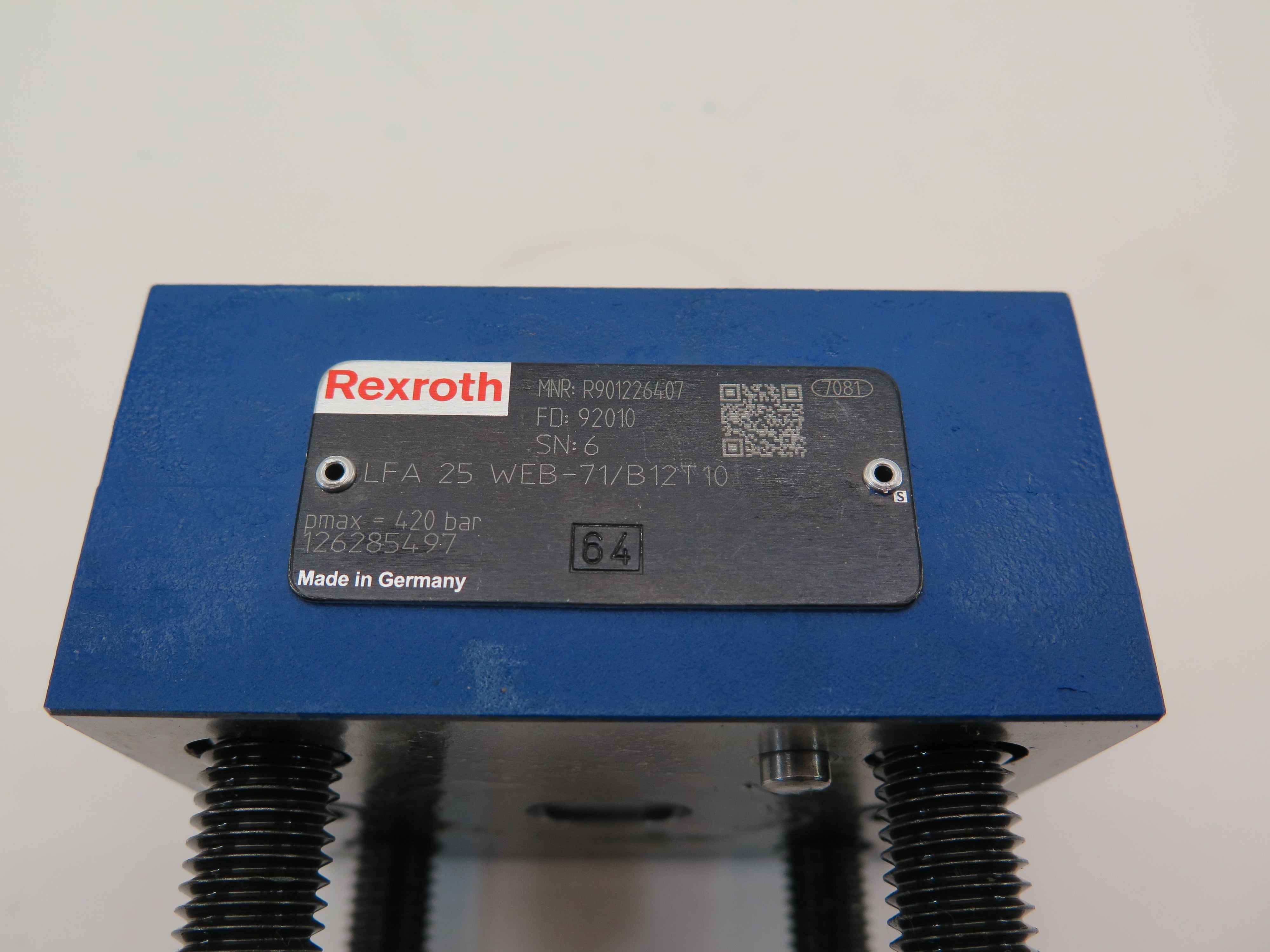 Rexroth LFA 25 WEB-71/B12T10 Hydraulic Valve Cartridge Block R901226407 - Advance Operations