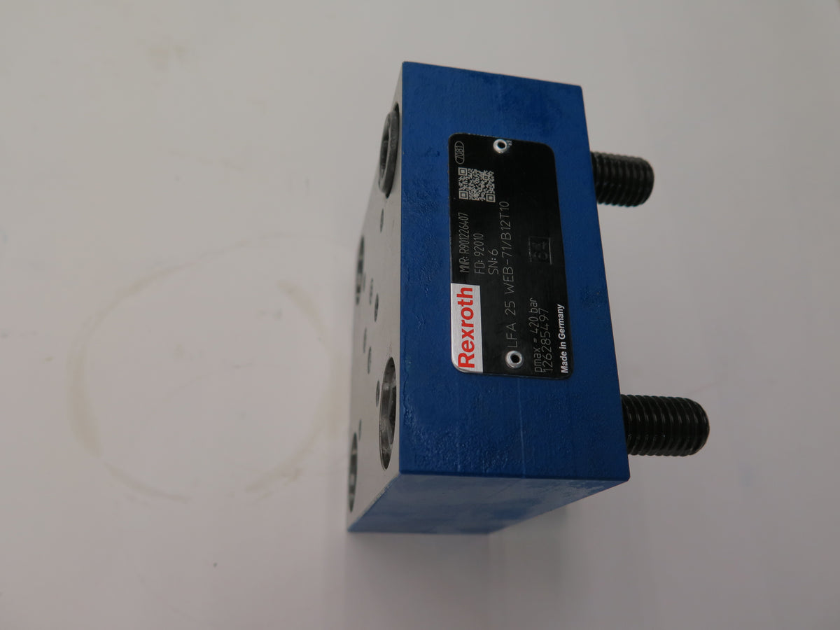 Rexroth LFA 25 WEB-71/B12T10 Hydraulic Valve Cartridge Block R901226407 - Advance Operations