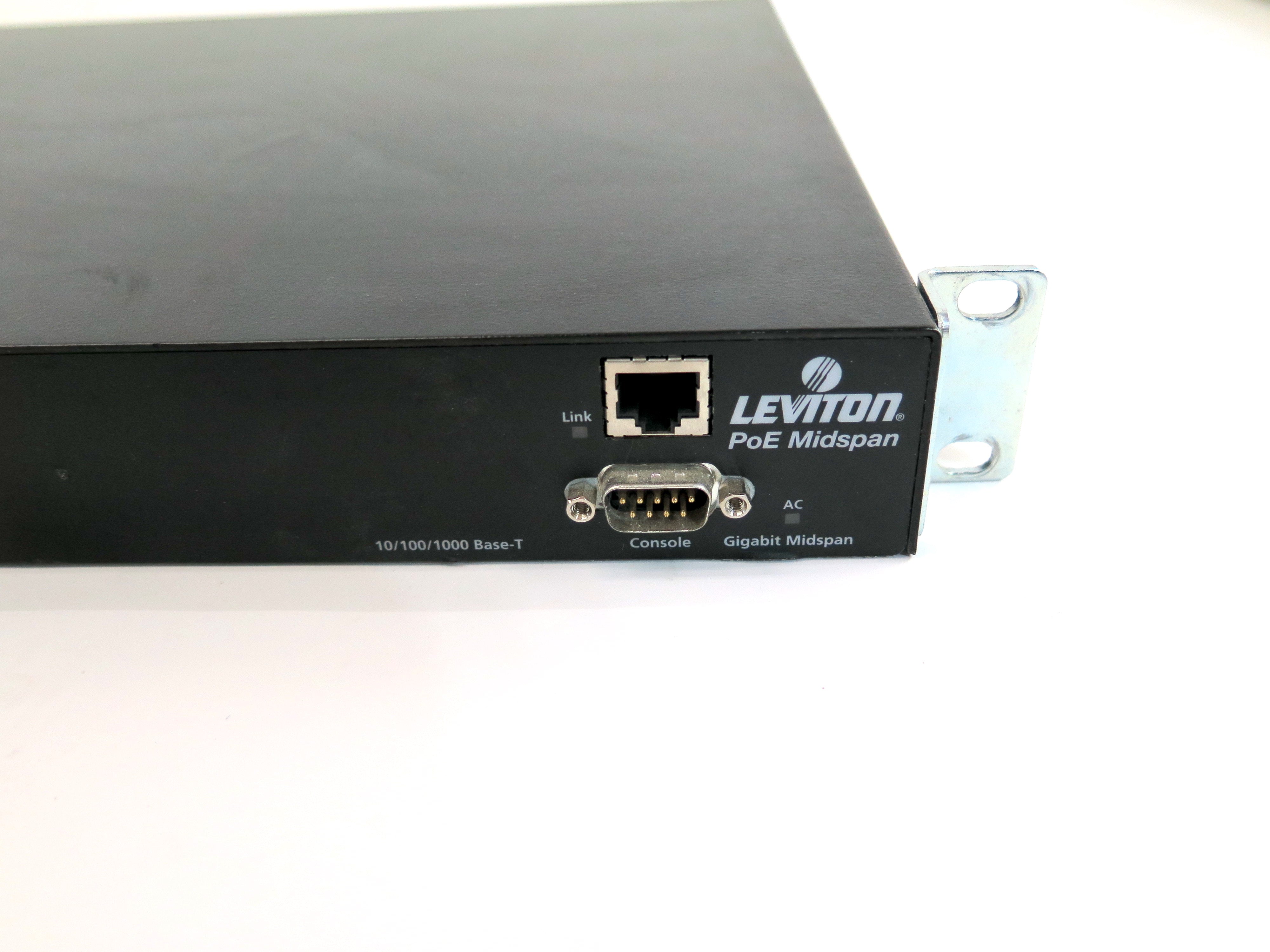 Leviton PoE Midspan 6 Port 100-M3006-1UB Managed Panel - Advance Operations