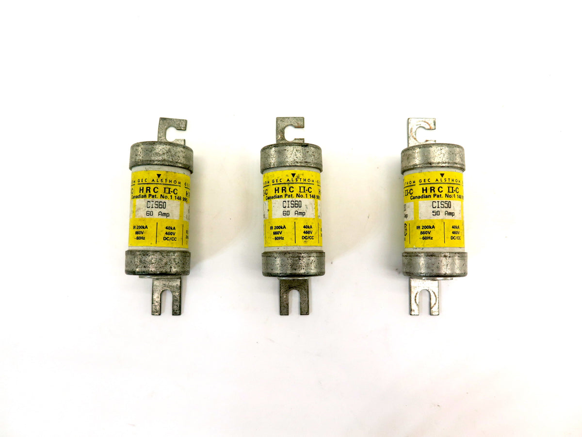 GEC Alsthom HRC II-C CIS60 Fuse 60 Amp LOT OF 3 - Advance Operations