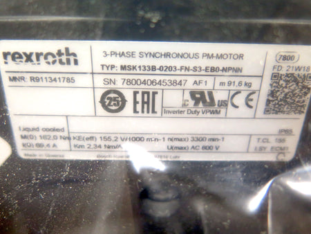 Rexroth Sytronix Motor-Pump Unit MPA01-PGH5R-NN-VBB-M13BBHL-S3E-N2 - Advance Operations