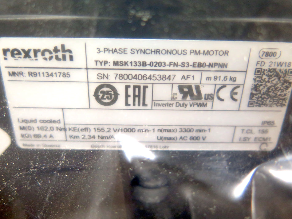 Rexroth Sytronix Motor-Pump Unit MPA01-PGH5R-NN-VBB-M13BBHL-S3E-N2 - Advance Operations