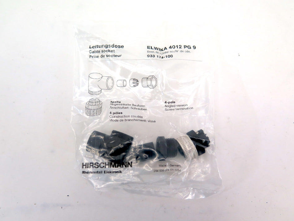 Hirschmann ELWIKA 4012 PG 9 Cable Socket - Advance Operations
