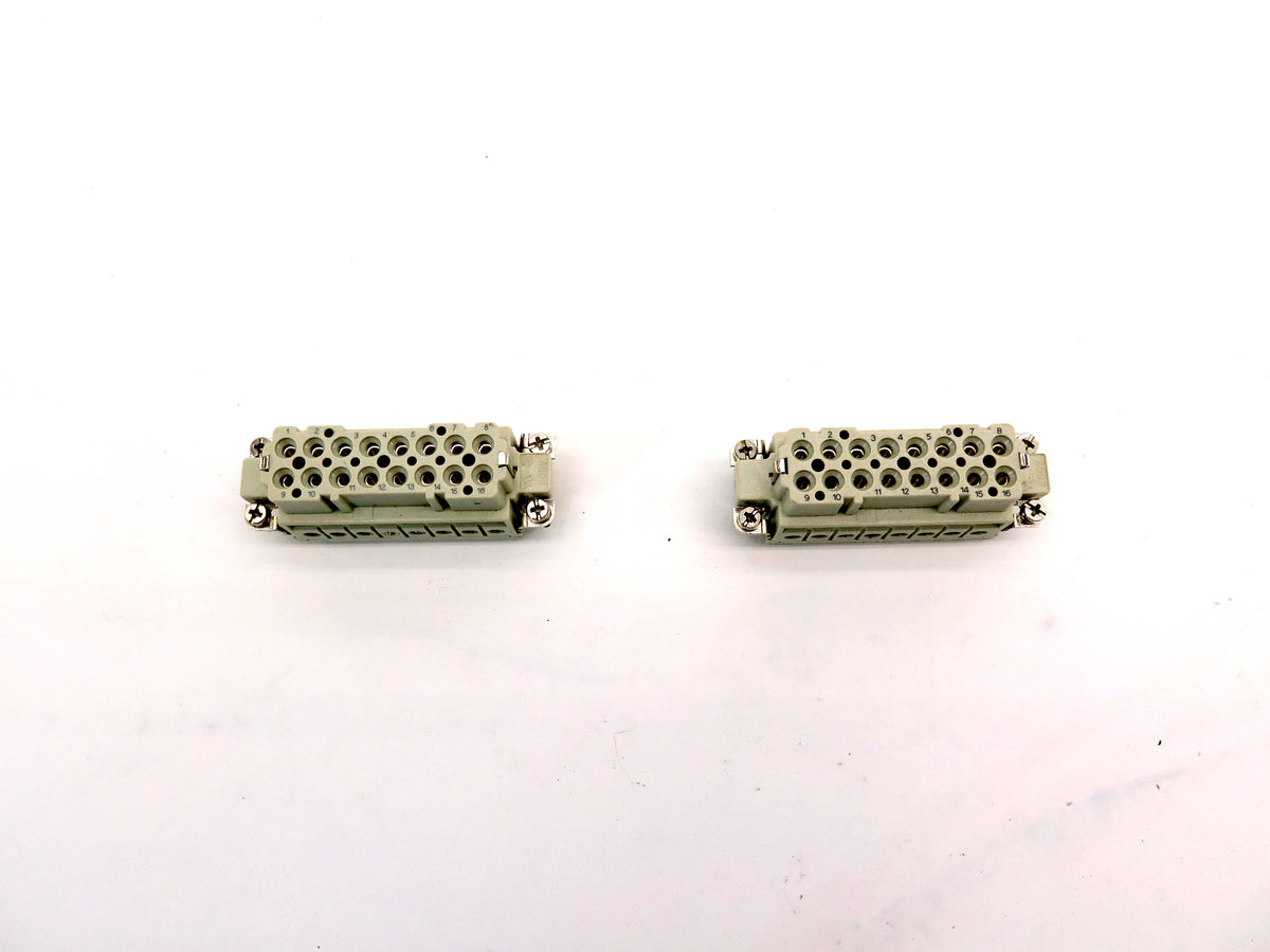 ILME CDAF-16 Rectangular Connectors 16 Pole 16A 250V LOT OF 2 - Advance Operations
