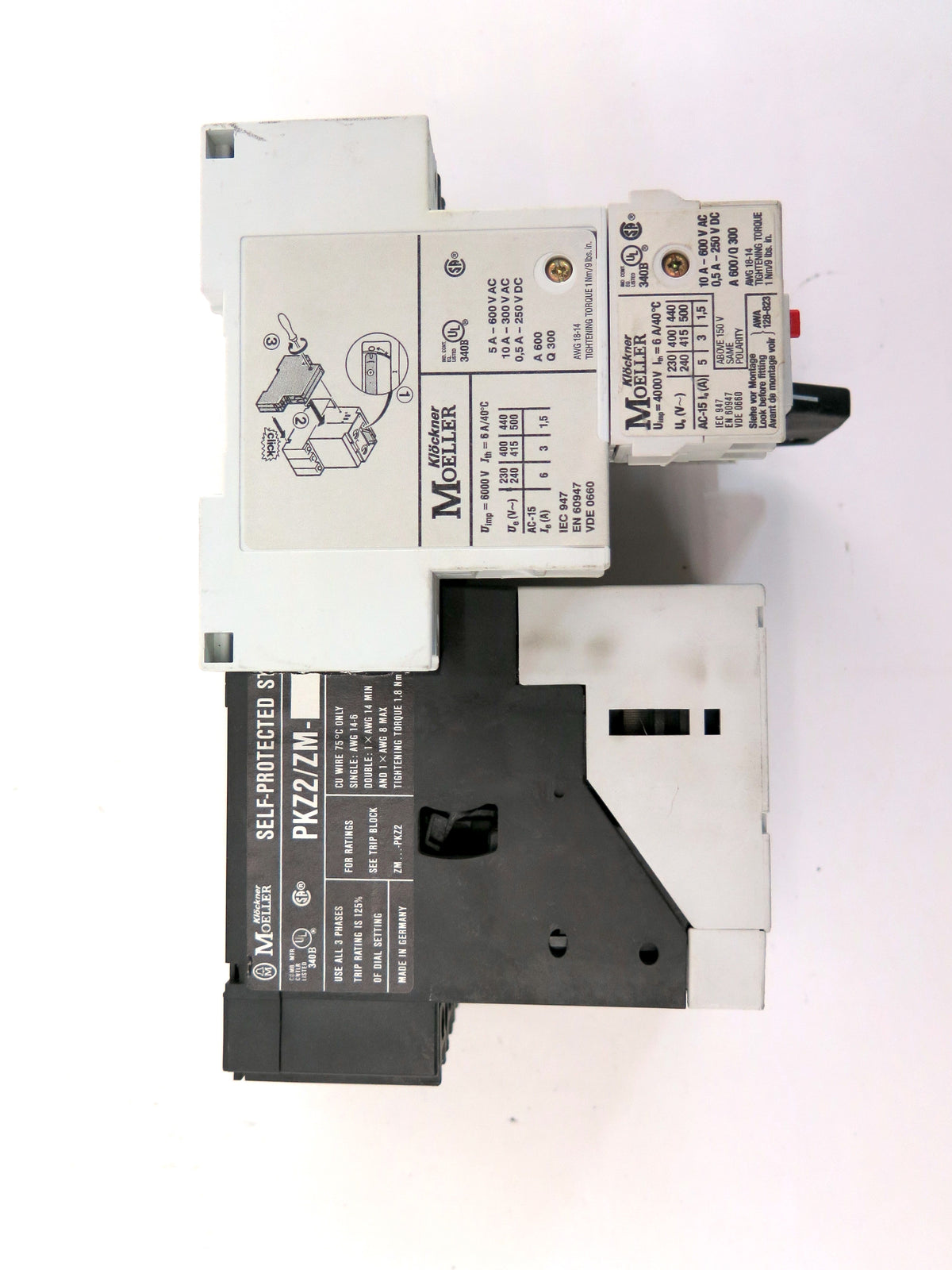 Klockner Moeller S-PKZ2 S-SP ZM 120V Self-Protected Combination Starters - Advance Operations