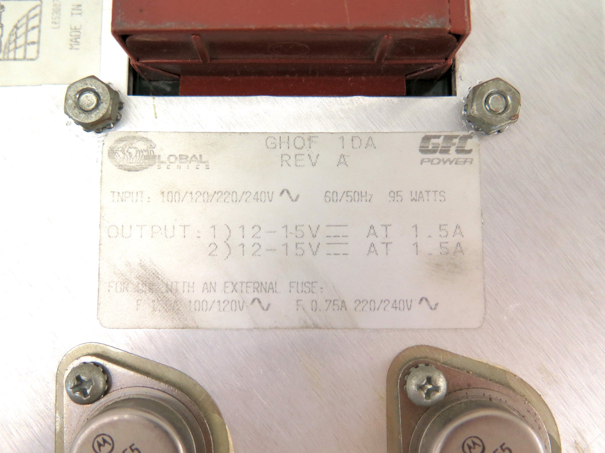 Global Series GHOF 1DA Input:100/120/220/240V Output: 12-15VDC 1.5A - Advance Operations