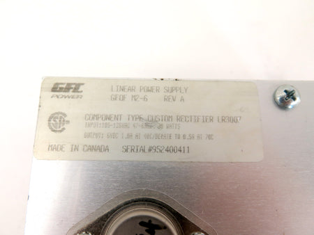 GFC Hammond GFOF M2-6 Linear Power Supply - Advance Operations