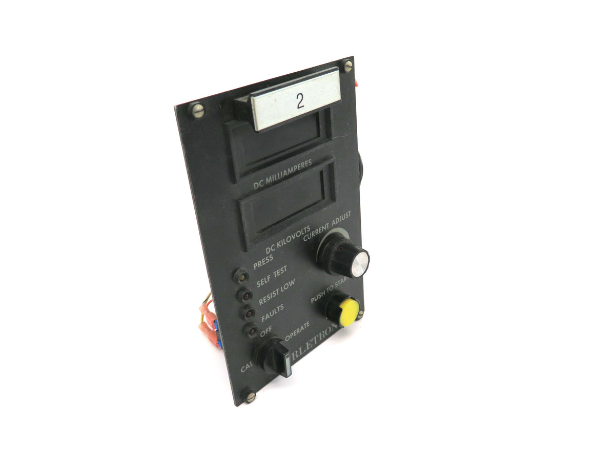 Hurletron DC milliamperes / DC Kilovolts Current Adjust Panel Interface - Advance Operations
