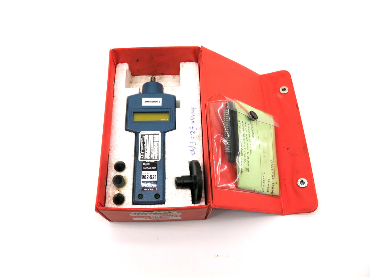 Mitutoyo 982-521 Digital Tachometer 4 Attachements Machinist Inspection Tool - Advance Operations
