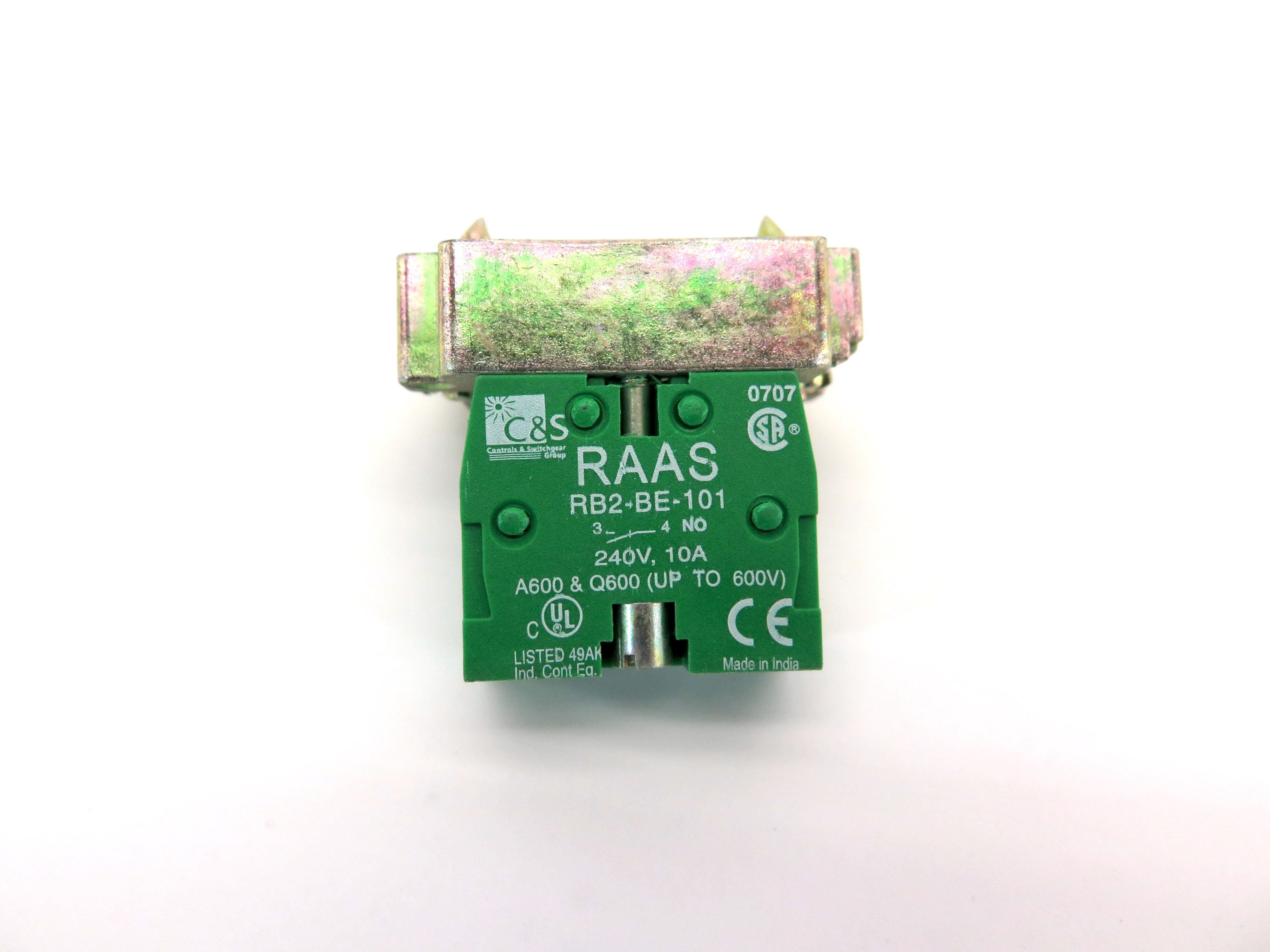 RAAS / C & S RB2-BE-101 240V 10A Contact Block Switch - Advance Operations