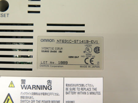 Omron NT631C-ST141B-EV1 HMI Interactive Display - Advance Operations