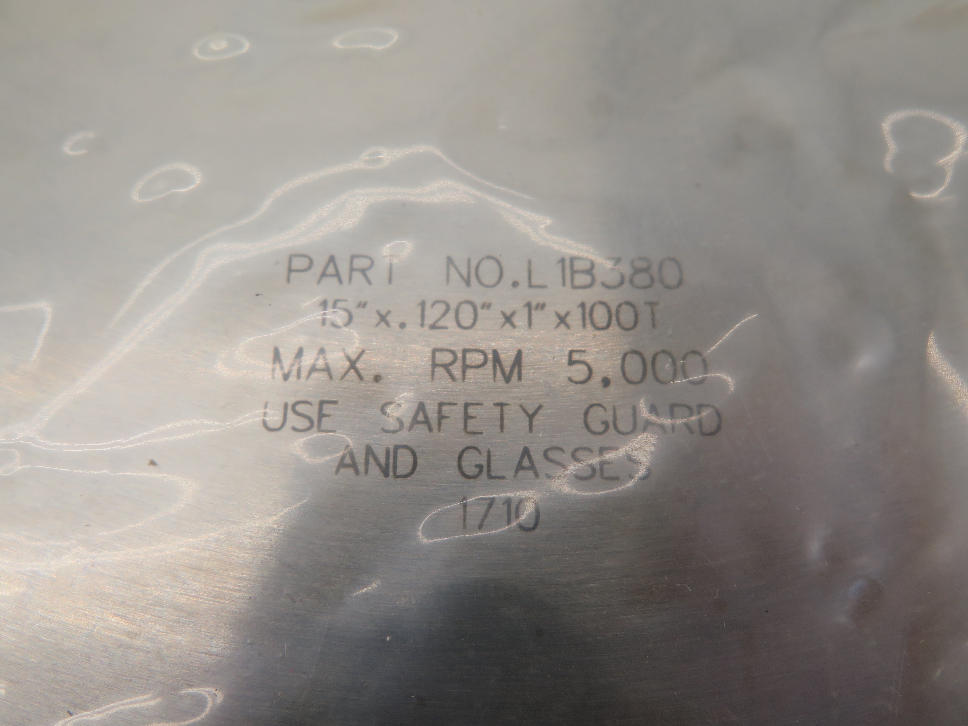 FS Tool L1B380 15" x 1" Saw Blades for Non-Ferrous Metals TCG 100 Teeth - Advance Operations