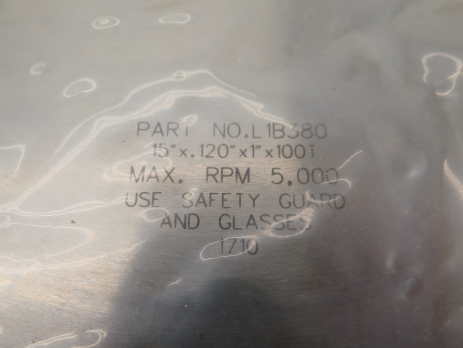 FS Tool L1B380 15" x 1" Saw Blades for Non-Ferrous Metals TCG 100 Teeth - Advance Operations