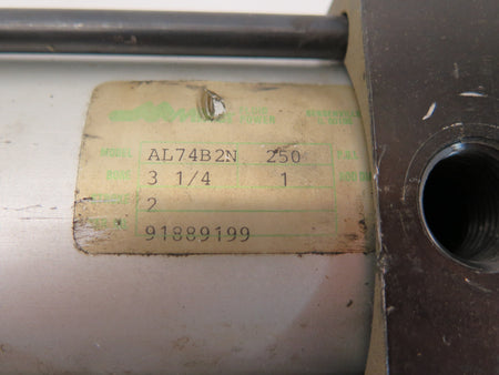 Miller AL74B2N 250 Pneumatic Actuator Bore: 3-1/4 Stroke: 2 - Advance Operations