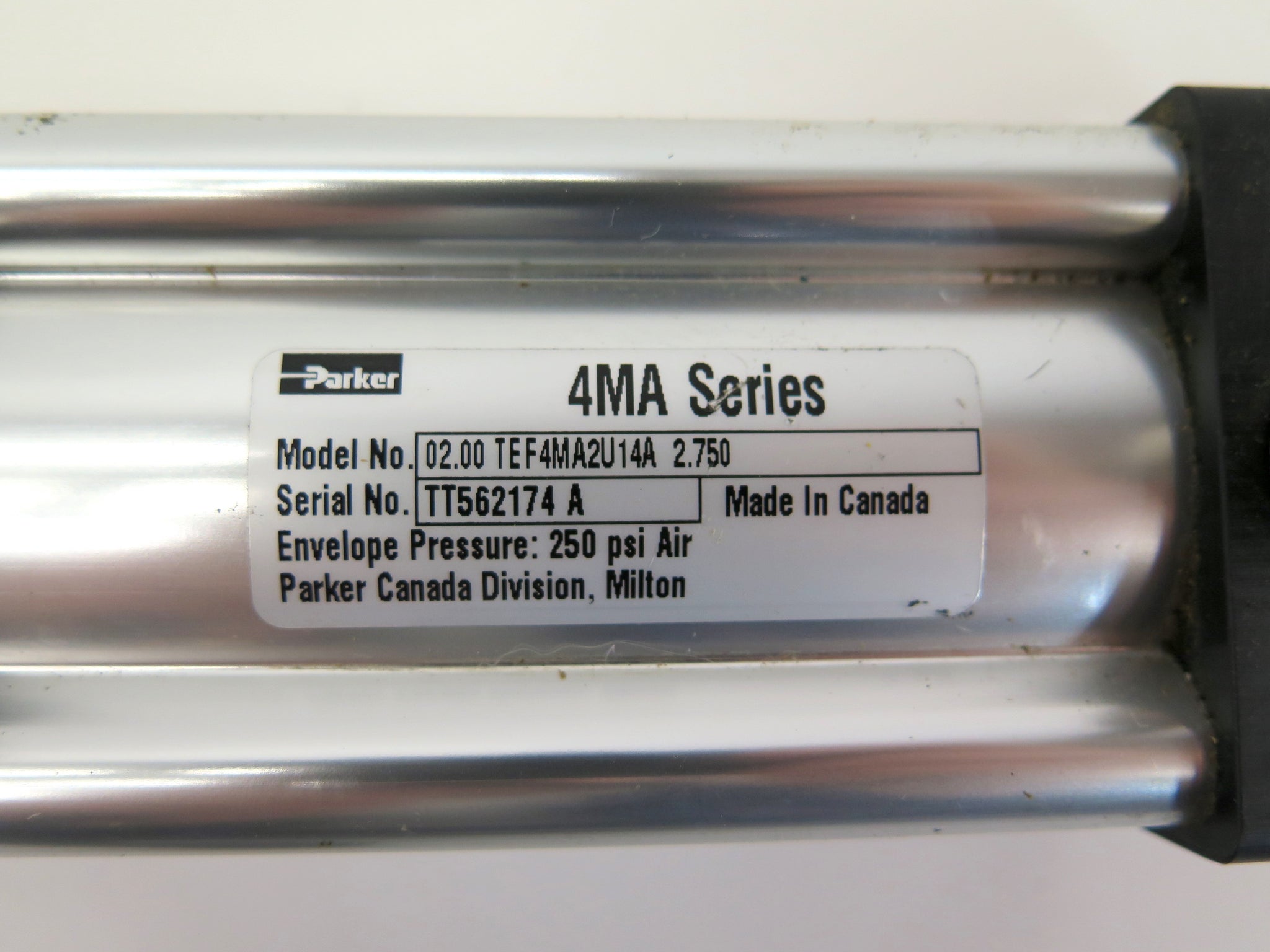 Parker 4MA Series 02.00 TEF4MA2U14A 2.750 Pneumatic Actuator Advance