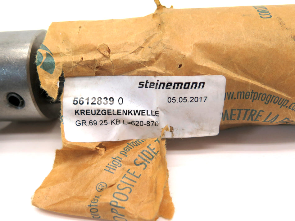 Steinemann 5612839 0  Kreuzgelenkwelle GR.69 25-KB L=620-870 SHAFT - Advance Operations