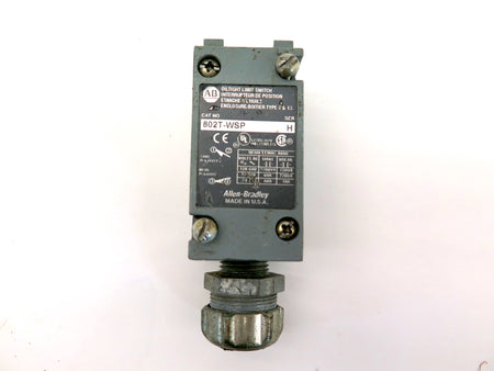 Allen-Bradley 802T-WSP Limit Switch 600Vac - Advance Operations