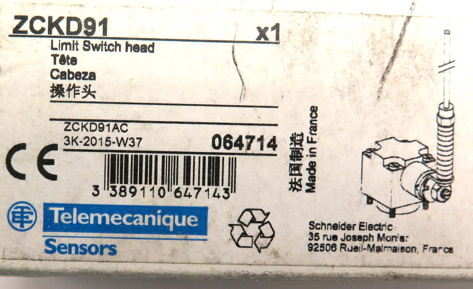 Telemecanique ZCDK91 Limit Switch Head - Advance Operations
