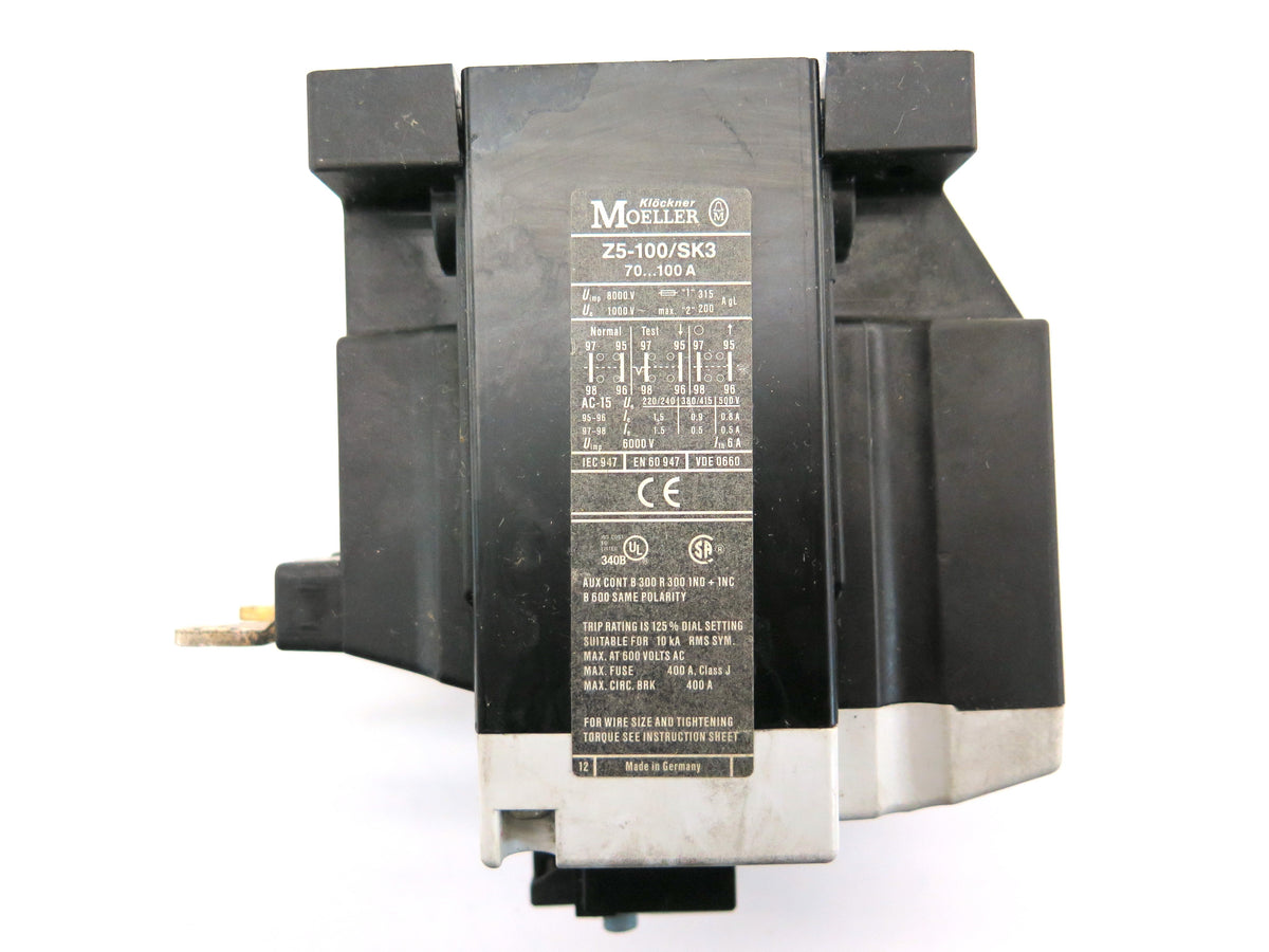 Moeller Z5-100/SK3 - Advance Operations