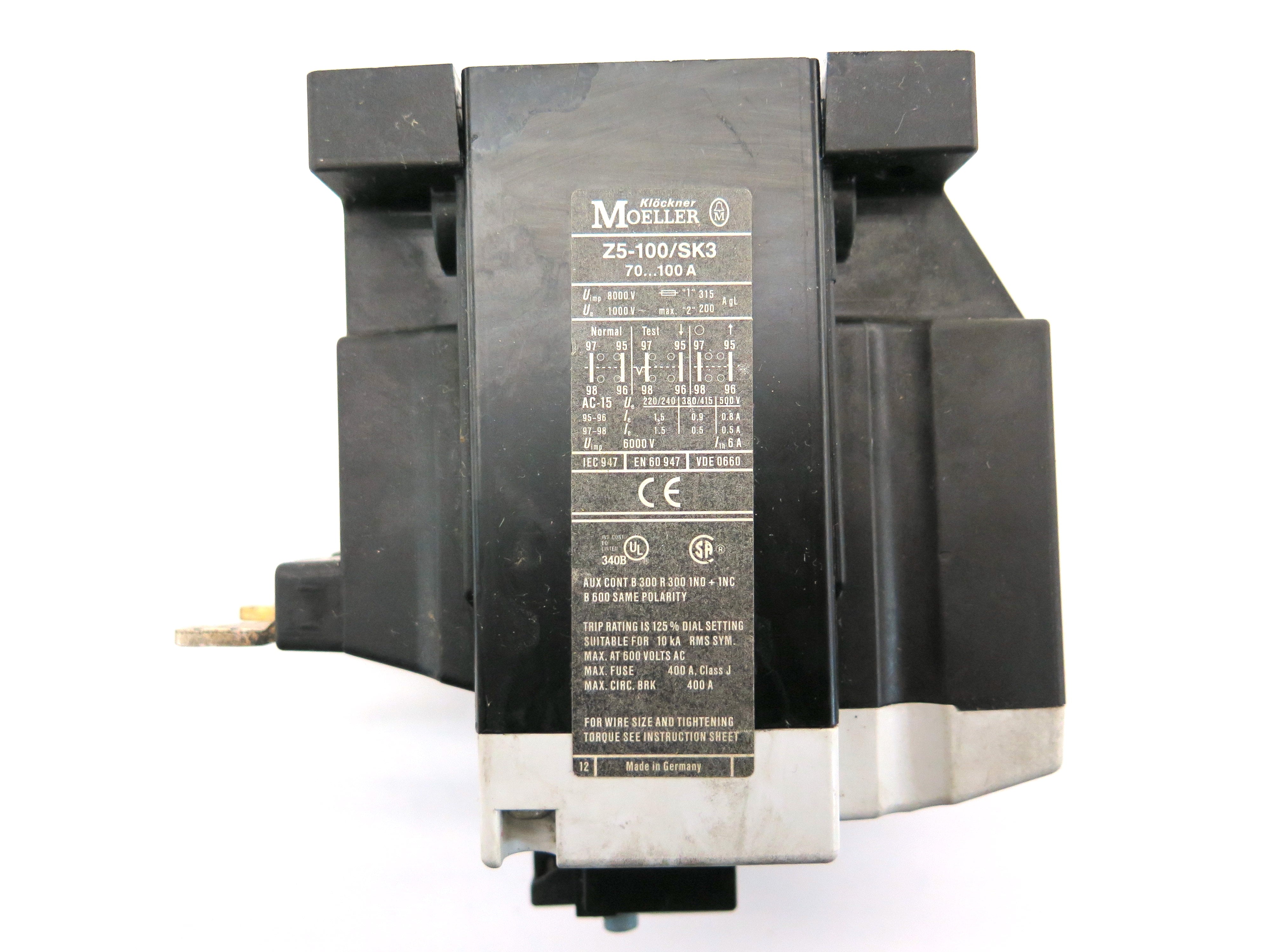 Moeller Z5-100/SK3 - Advance Operations