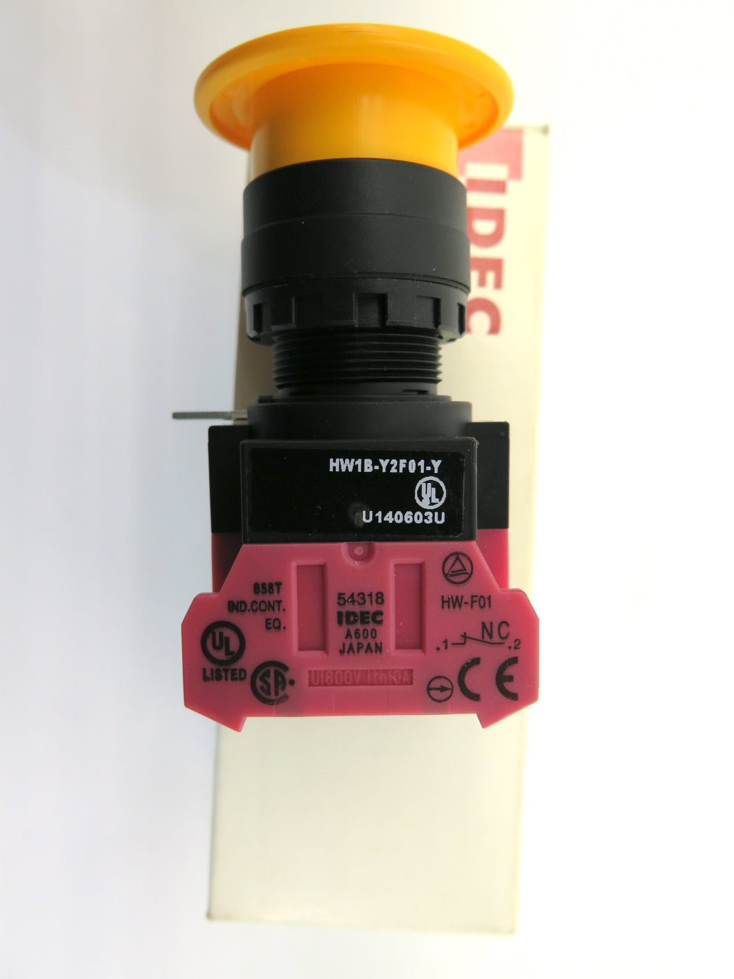 IDEC HW1B-Y2F01-Y Push Button Switches HW 40mm Push-Pull Yellow - Advance Operations