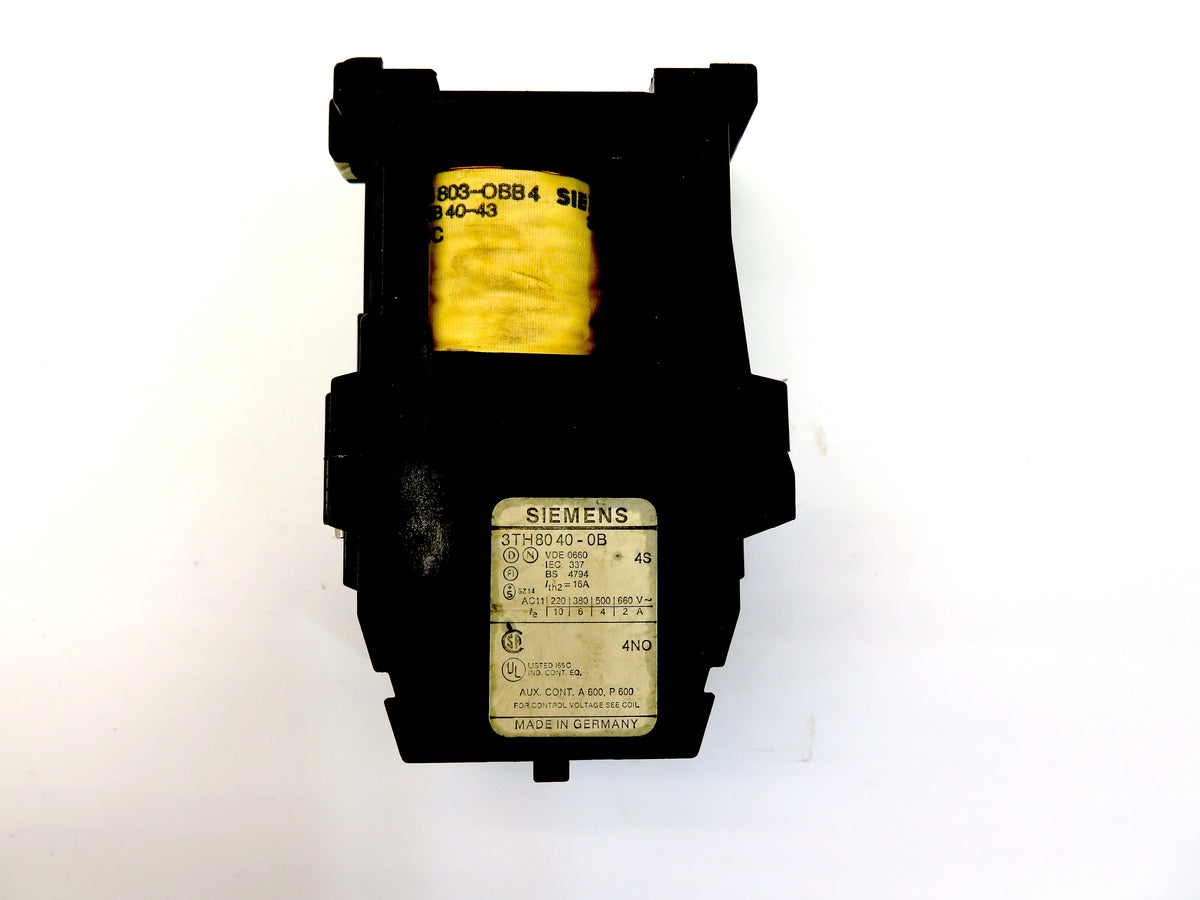 Siemens 3TH80 40-0B Contactor Coil 24V-DC - Advance Operations