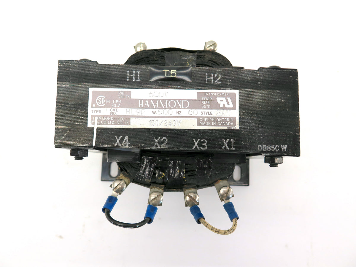 Hammond HL9P 600V to 120/240V Transformer 2AH 500VA 60Hz - Advance Operations