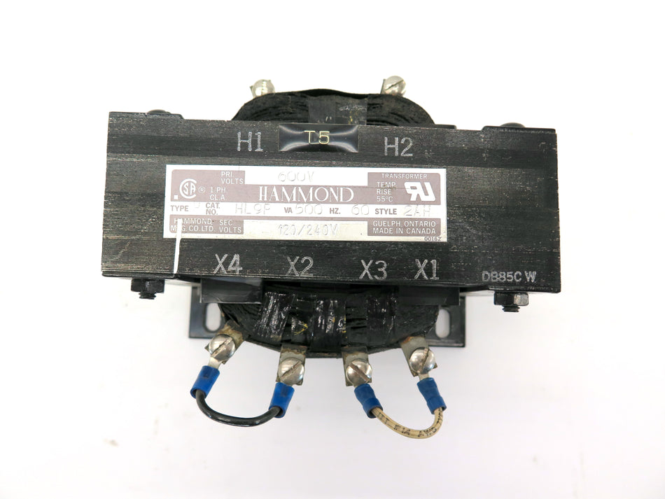 Hammond HL9P 600V to 120/240V Transformer 2AH 500VA 60Hz - Advance Operations