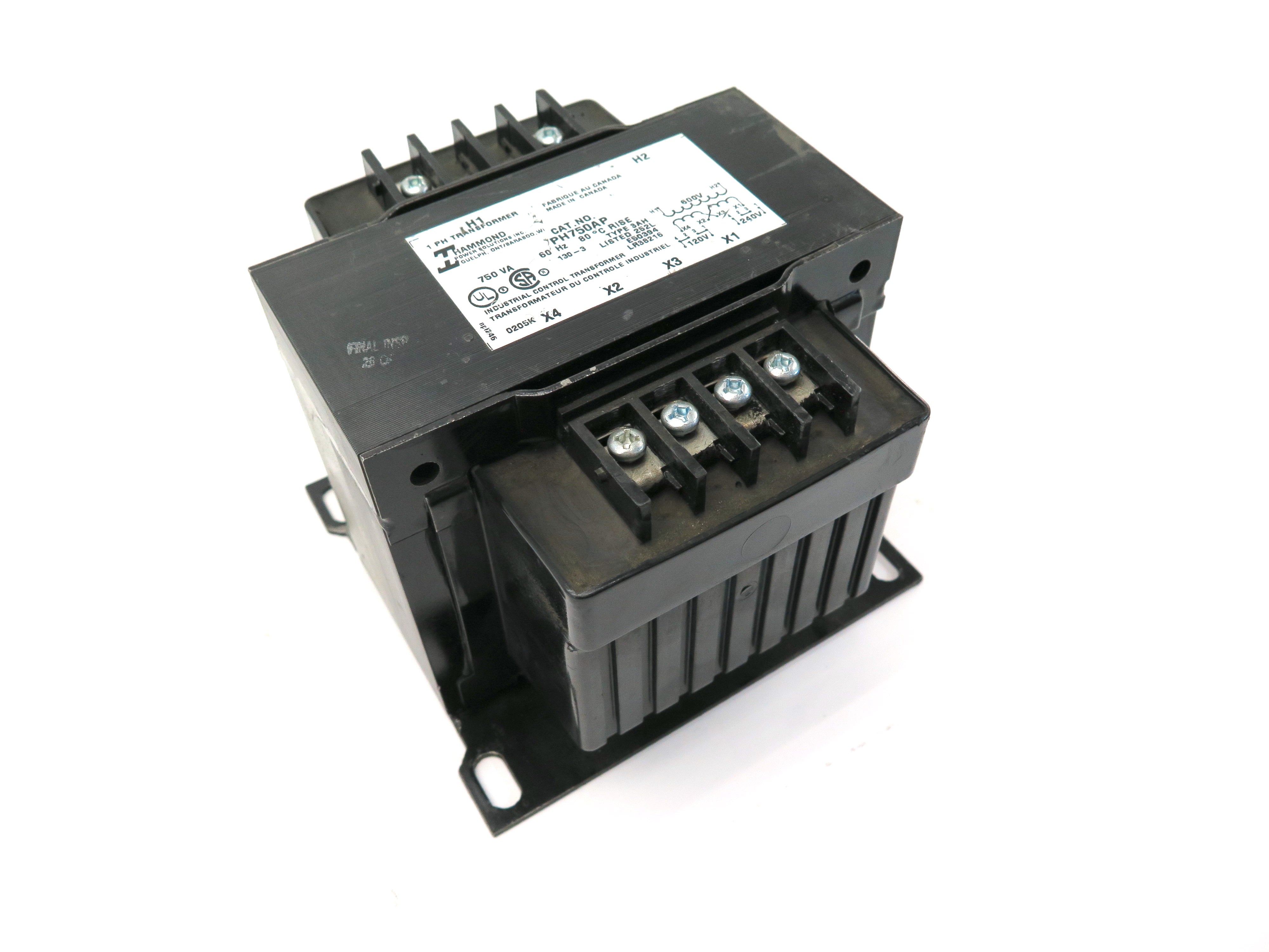 Hammond PH750AP 1PH Transformer 750VA 600V 120/240V - Advance Operations