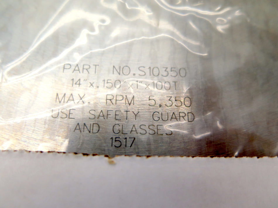 FS Tool S10350 14" x 1" XL4000 Fine Cross Cut Saw Blades TCG 100 Teeth - Advance Operations
